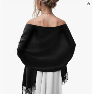 PAMEILA Women's Scarf Pashmina Shawls and Wraps - Black